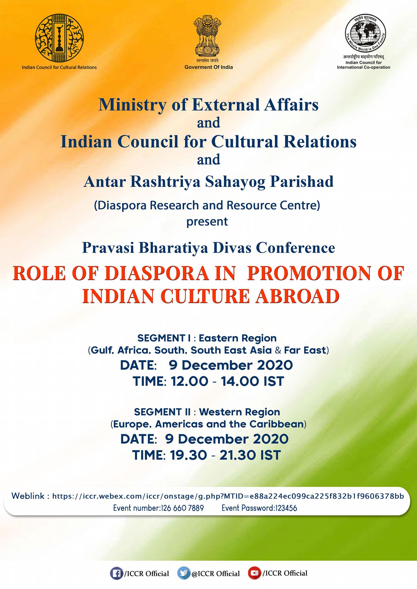 Virtual conference on "Role of Diaspora in promotion of Indian culture abroad"