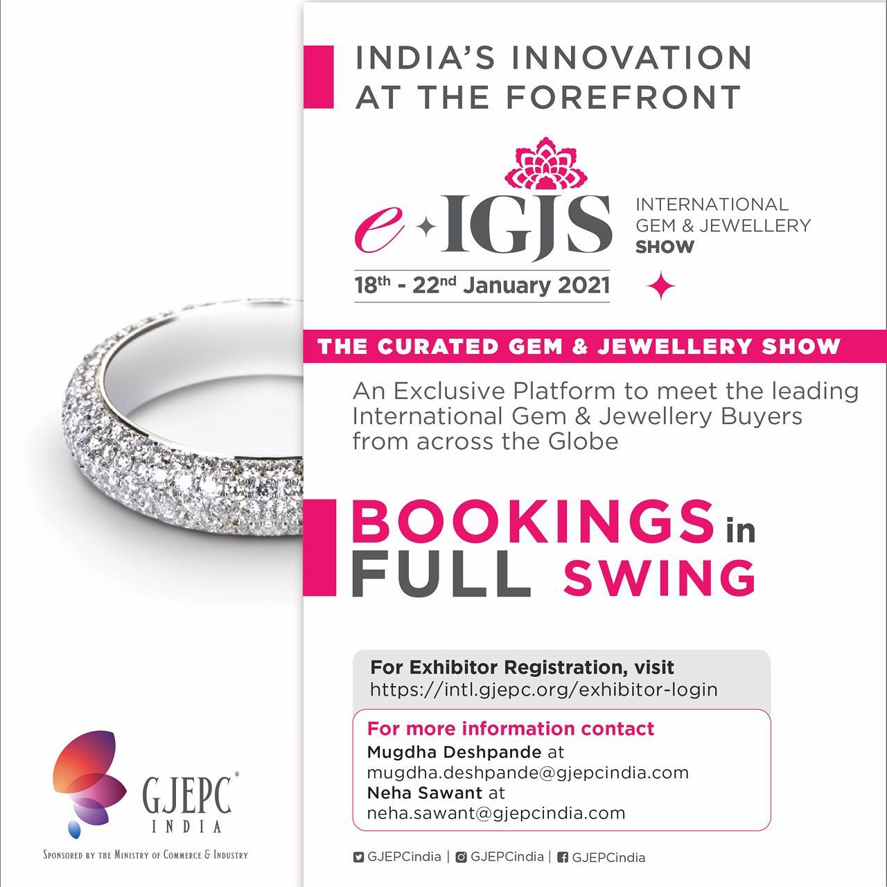 e-Gem & Jewellery Show  (IGJS) 18-22 January 2021
