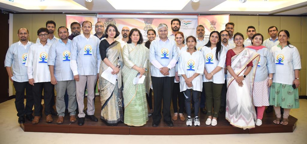 Ambassador of India to the PRC H.E. Mr. Pradeep Kumar Rawat addressed representatives of partner yoga institutes in the run up to the International Day of Yoga 2023.