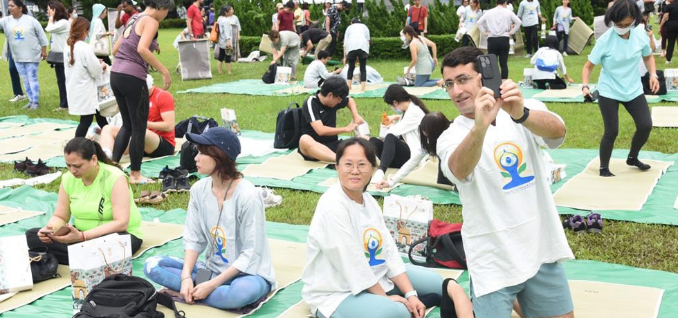 9th International Day of Yoga at Sun Yat Sen Memorial Park on Saturday, 17 June 2023